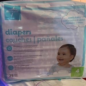 Diapers 25 ct size 4 (3 pkgs)
